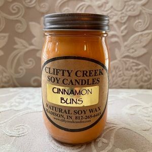 Rare~ Handmade Soy Pint Jar Candle ~ Cinnamon Buns Scent~ Only 1 left